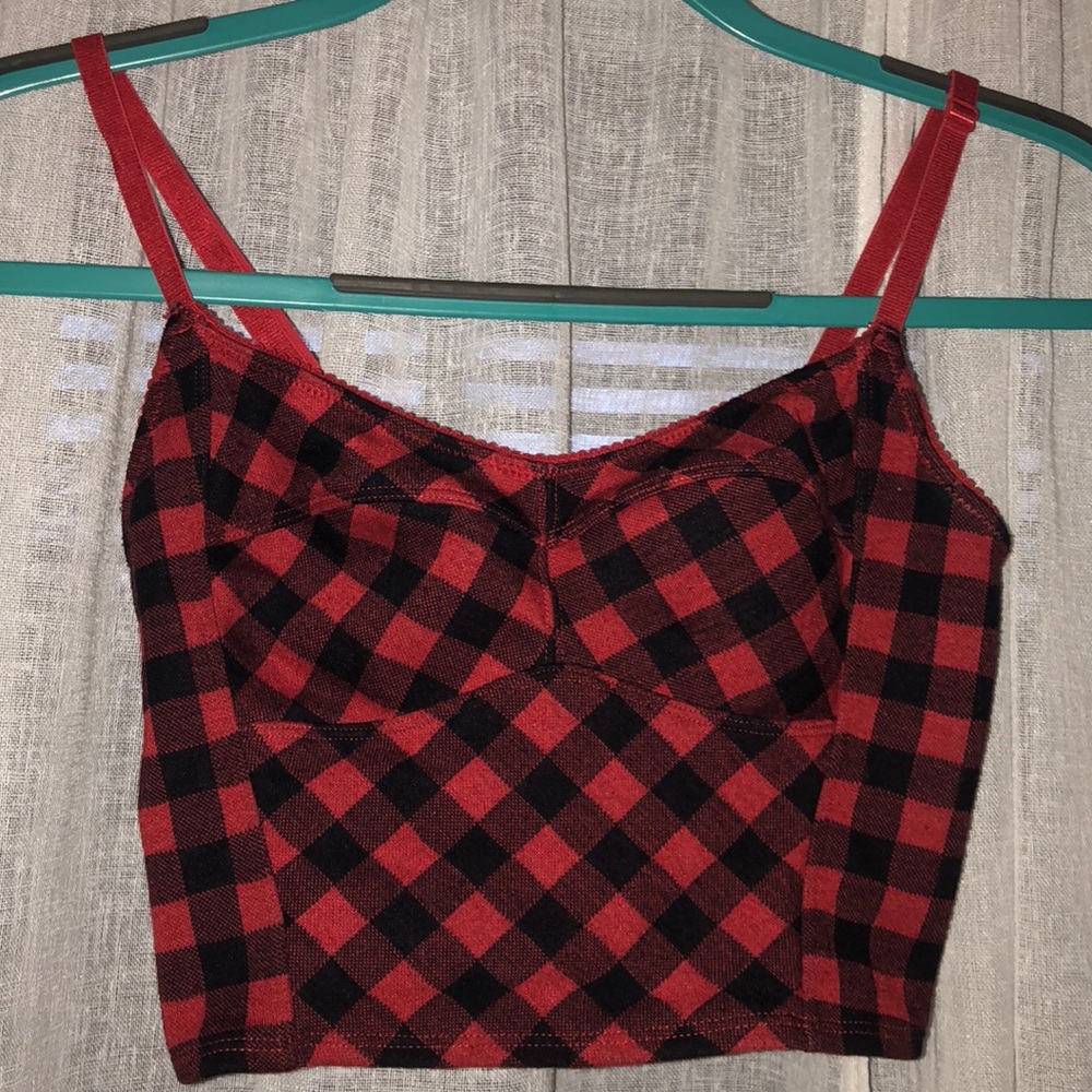 intimately fp free people plaid crop bustier